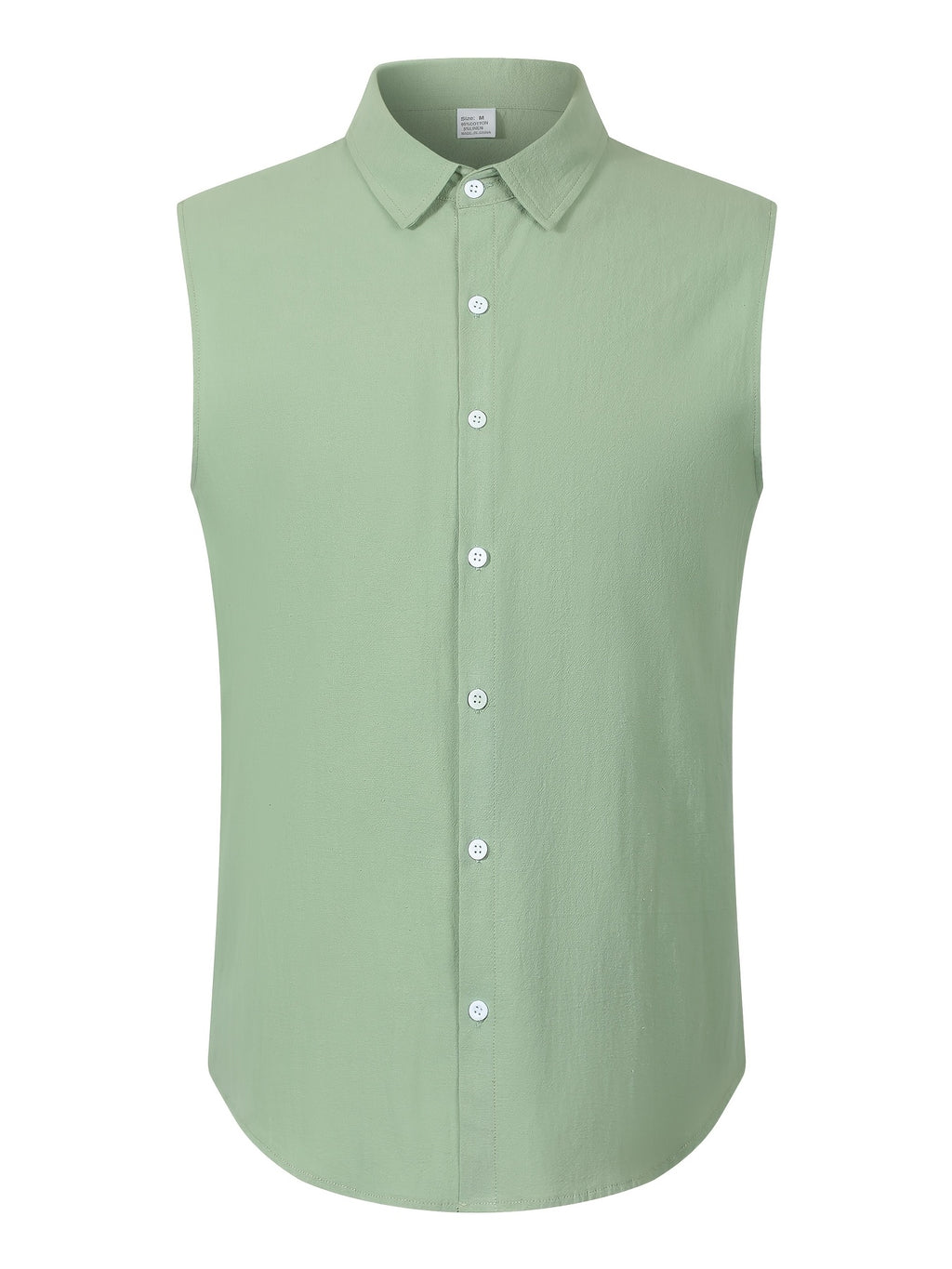 Pike | Mouwloos overhemd met revers voor heren – Casual tanktop met knopen voor buiten