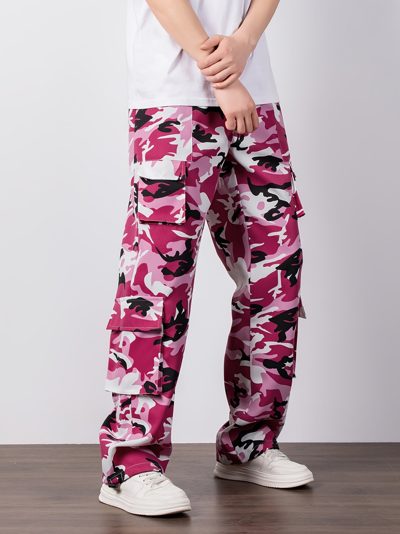 Alvor | Heren Camouflage Cargo Broek – Broek met Meerdere Zakken, Wijde Pijpen