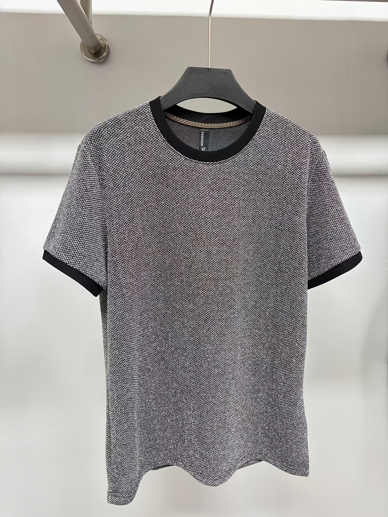 Sylvenorin | Jacquard-T-shirt voor heren in Europese stijl – korte mouwen