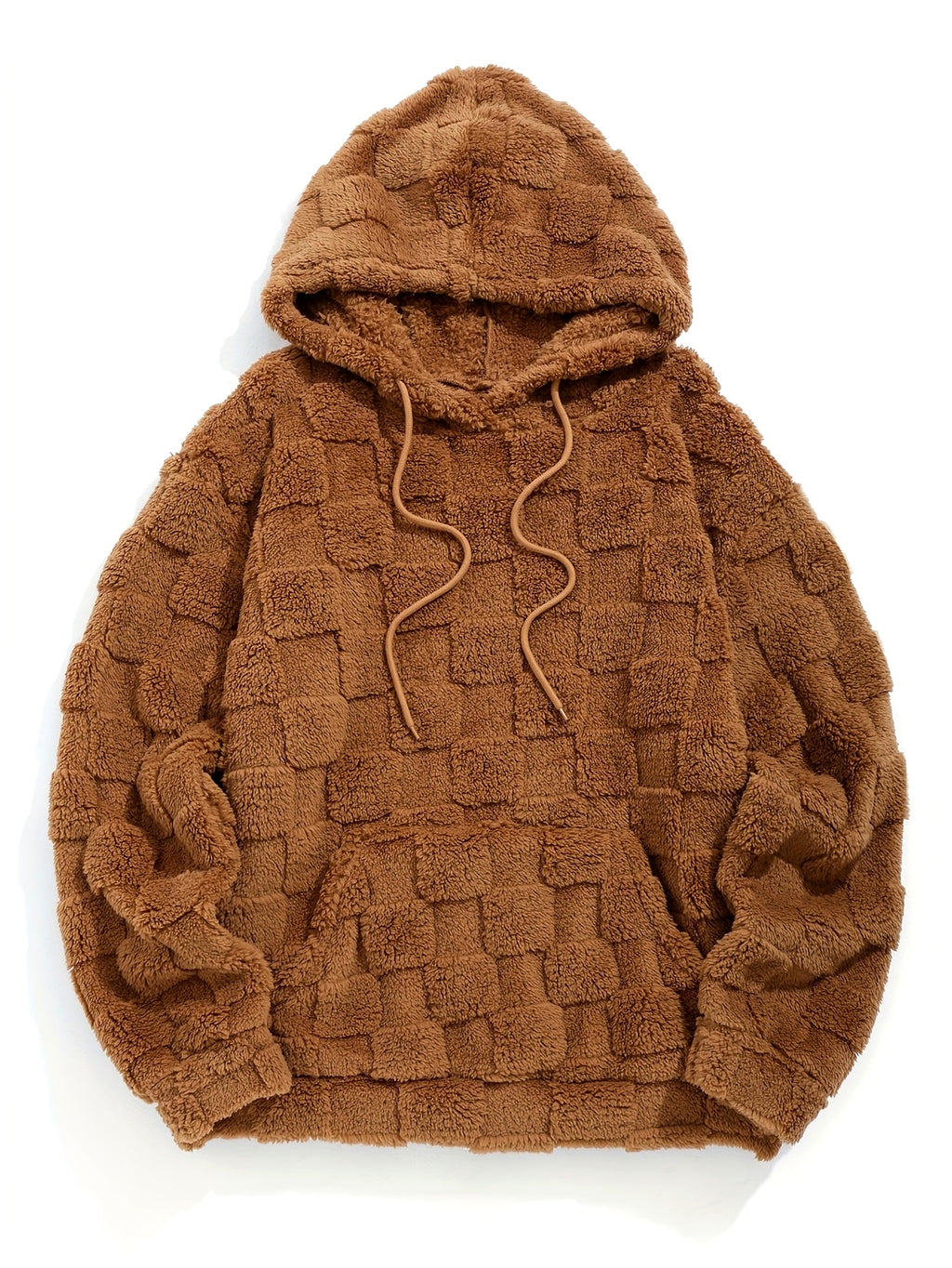 Dander | Plush fleece hoodie voor heren – Comfortabele, losvallende wintertrui met zak aan de voorkant