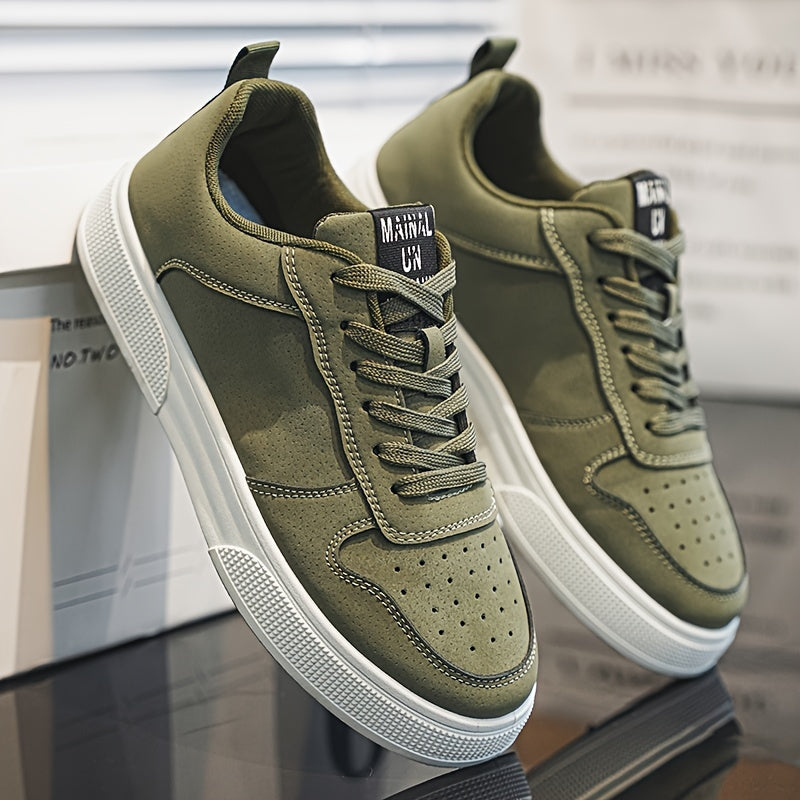 StridePro | Baskets plates décontractées pour hommes - chaussures à lacets, confortables et résistantes pour un usage quotidien
