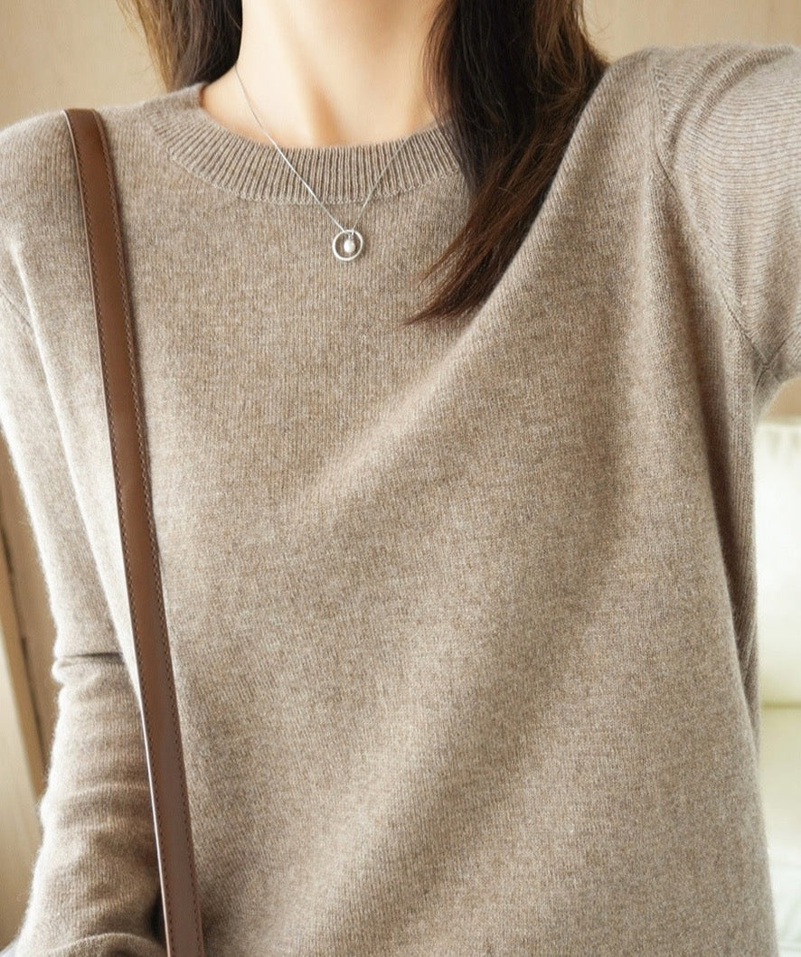 Sanne | Eleganter Pullover aus Merinowolle, weich und atmungsaktiv, leichter Strickpullover