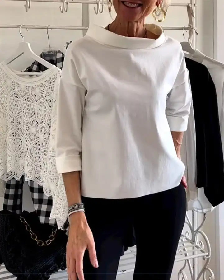 Callira | Effen casual trui voor dames – zachte, losvallende gebreide pullover