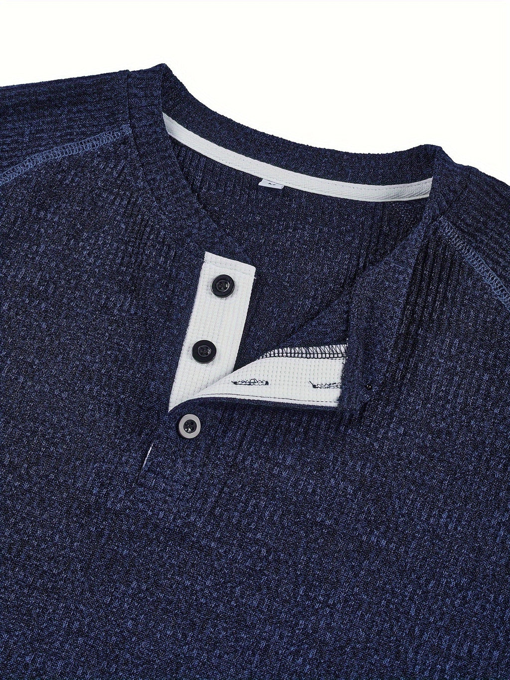 Mauritz | Chemise Henley décontractée en maille pour homme – manches longues, coupe raglan, fermeture boutonnée, idéale pour l'automne
