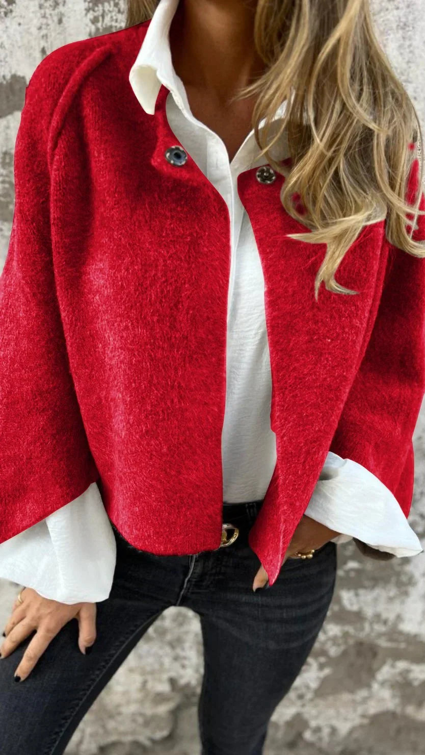 Grelynn | Oversize-Strickjacke aus Wolle – Eleganter, stilvoller Strickpullover, kuschelig für Herbst und Winter