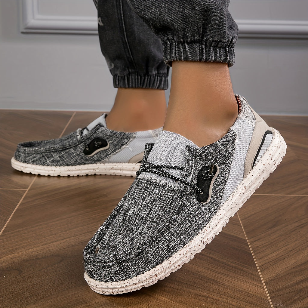 Loafix | Canvas-Slipper für Herren – Atmungsaktiv, rutschfest, leicht