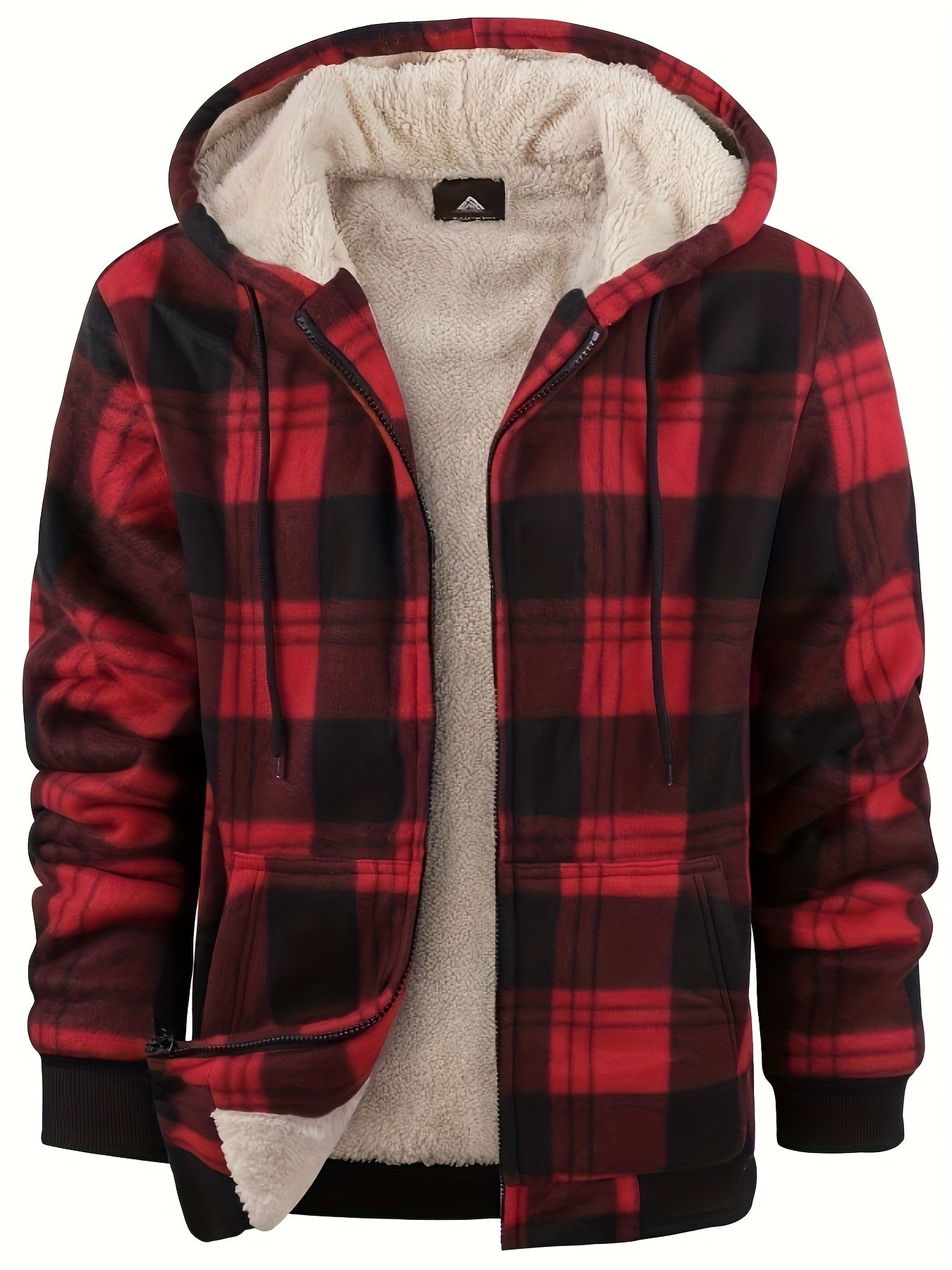 Luthar | Heren fleece hoodiejack voor zware omstandigheden – Warme winterjas met verstelbare capuchon