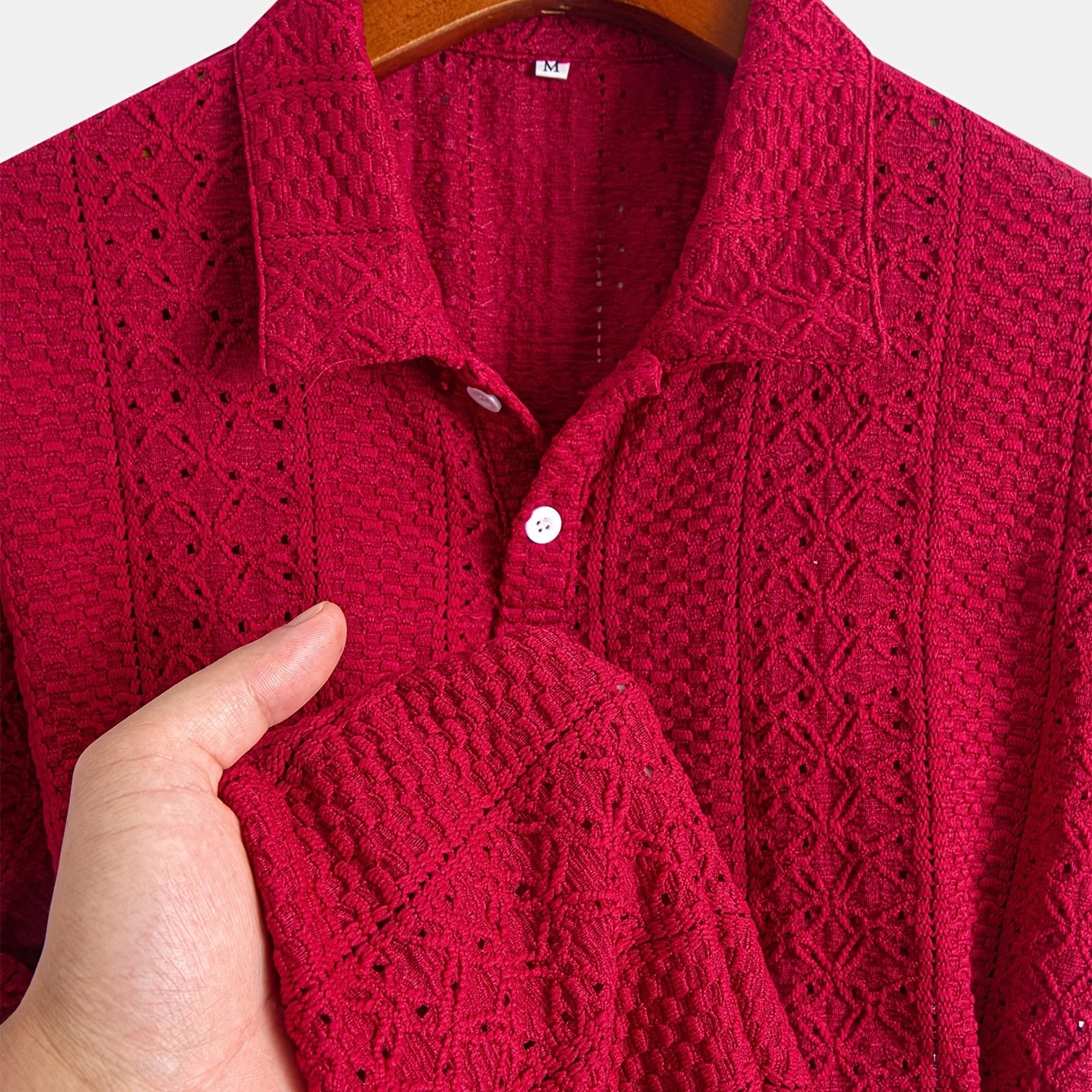 Boren | Gestreepte gebreide herenblouse – korte mouwen, ademend, lichtgewicht, casual