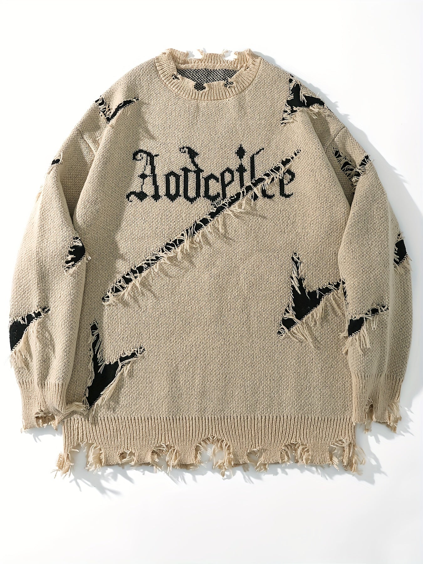 Liorix | Heren Casual Street Trui – Oversized Pasvorm Pullover met Verlaagde Schouders, Gebreid