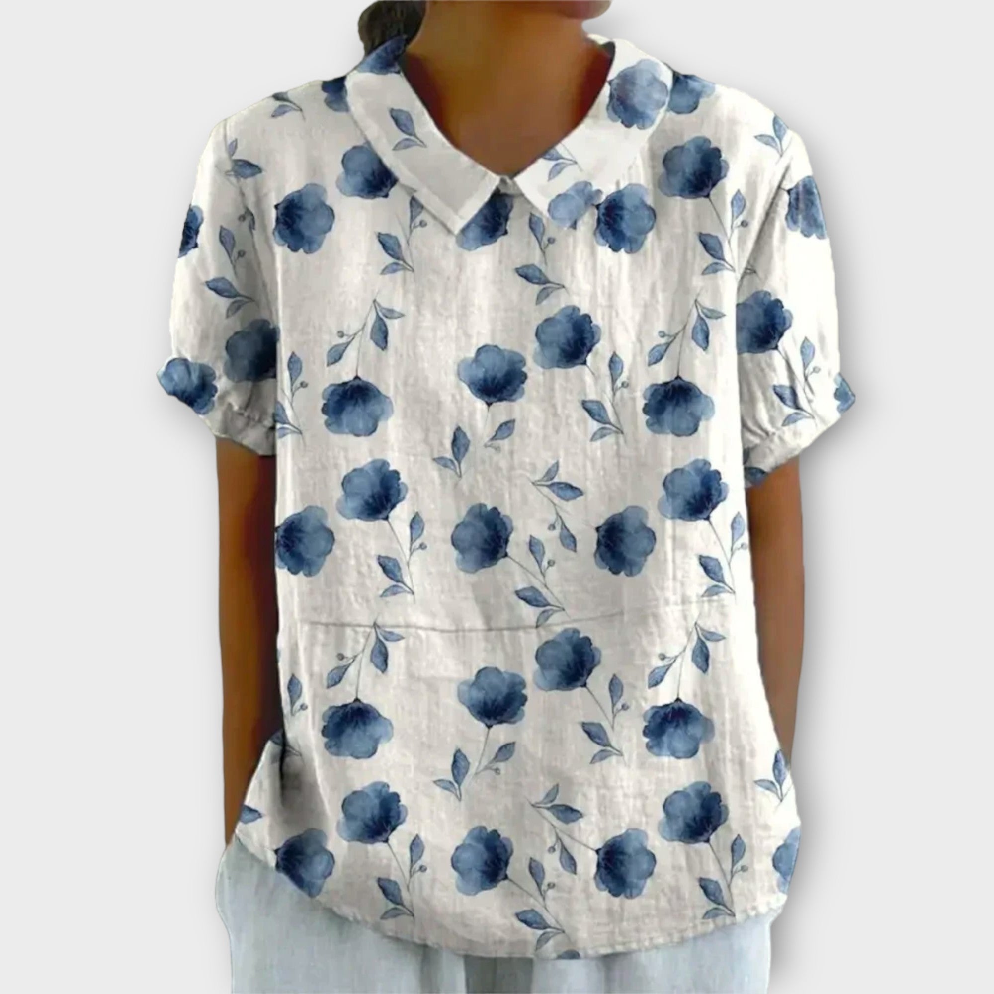 Elenith | Bloemenblouse voor dames – Lichtgewicht, ademend, korte mouwen, losse pasvorm