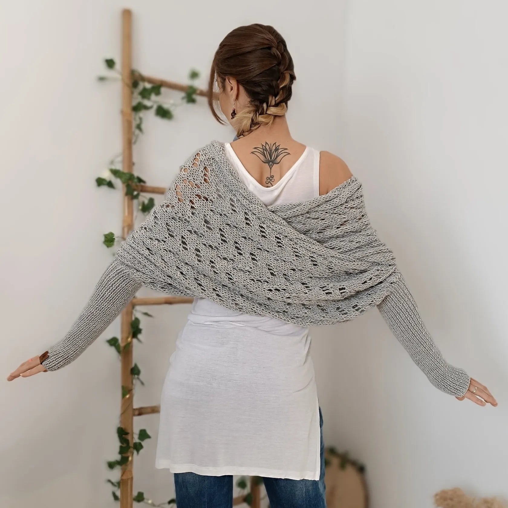 Winifred | Châle tricoté pour femme – Écharpe tricotée oversize confortable pour l'automne et l'hiver