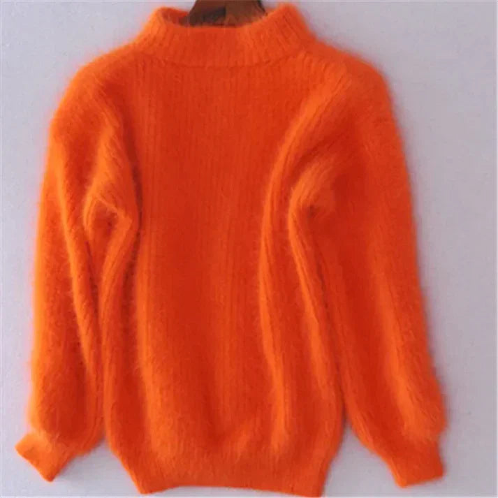Thariel | Gemütlicher Vintage-Angorapullover für Damen – flauschig, weich, elegant gestrickt