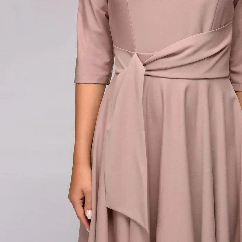Karae | Chique midi-jurk voor dames – Elegante, vrouwelijke A-lijn jurk