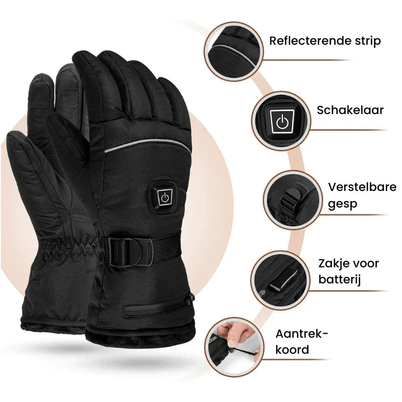 BlazeHands | Wasserdichte, elektrisch beheizbare Unisex-Winterhandschuhe – Touchscreen, einstellbare Heizleistung