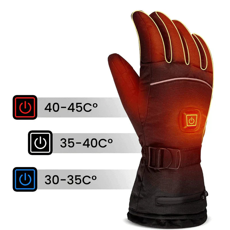 BlazeHands | Wasserdichte, elektrisch beheizbare Unisex-Winterhandschuhe – Touchscreen, einstellbare Heizleistung