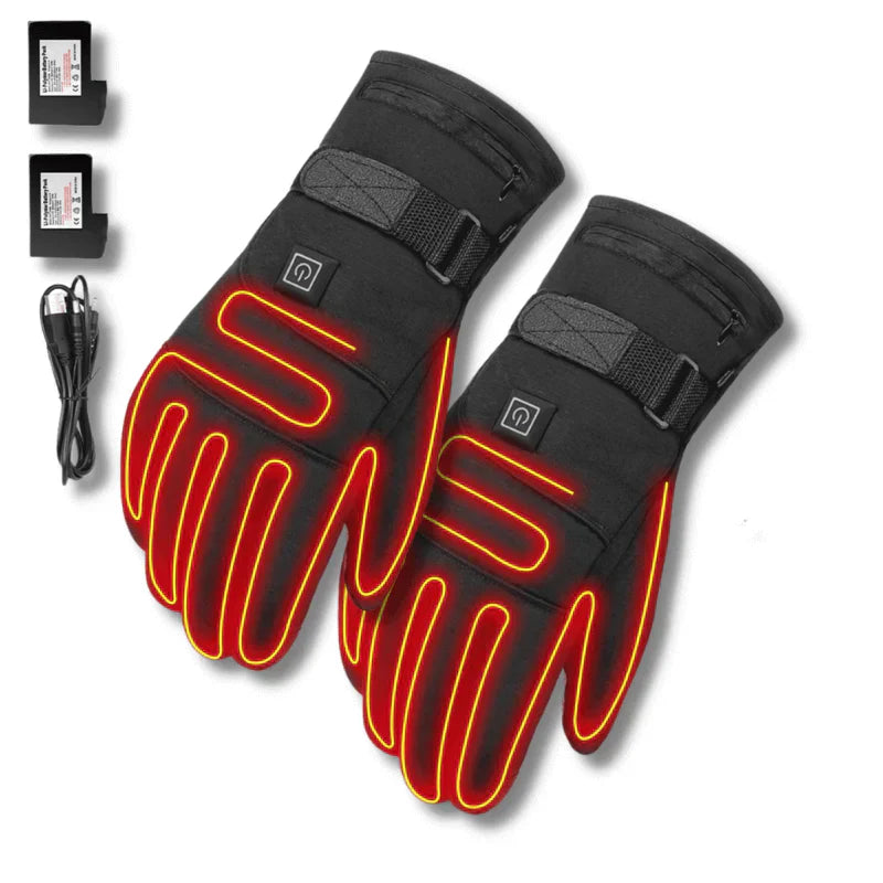 BlazeHands | Unisex waterdichte elektrisch verwarmde winterhandschoenen – touchscreen, instelbare warmte