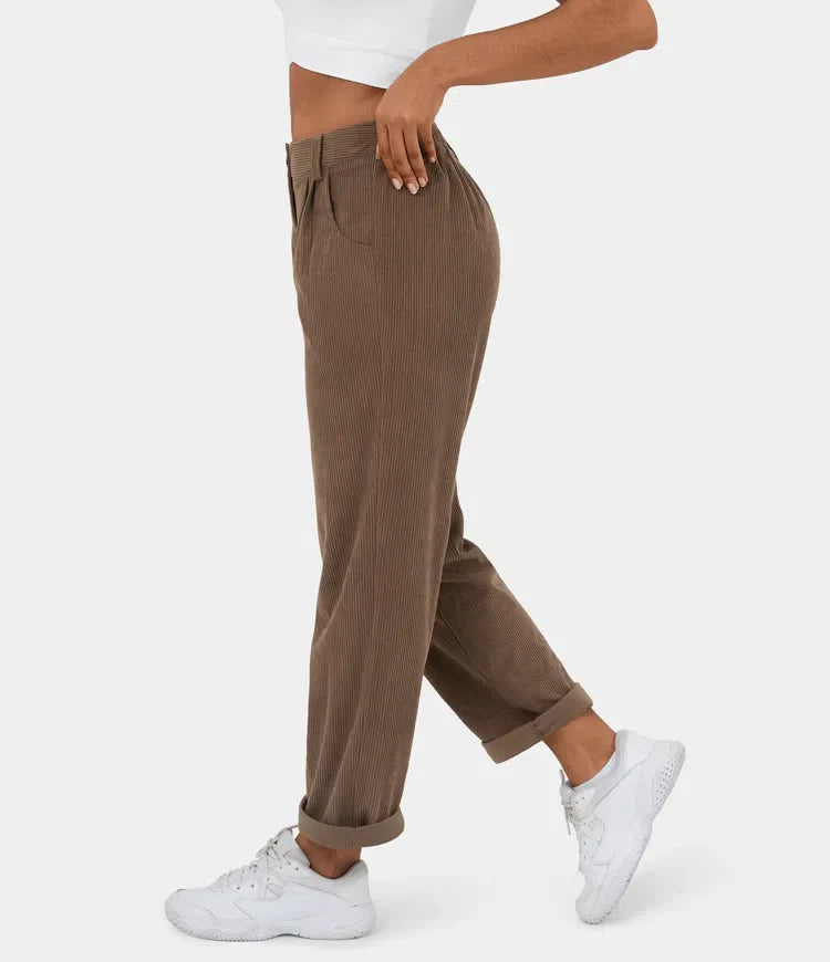 Judita | Damen-Cordhose mit hohem Bund – bequem, stylisch und vielseitig