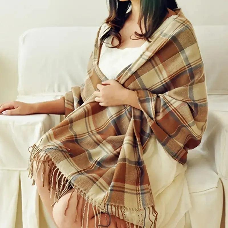 Velvique | Premium Kasjmier Sjaal - Ultra-Zachte Thermische Sjaal voor Vrouwen, Elegant Winter Accessoire