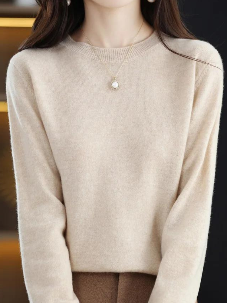 Sanne | Pull élégant en laine mérinos, doux et respirant, tricot léger