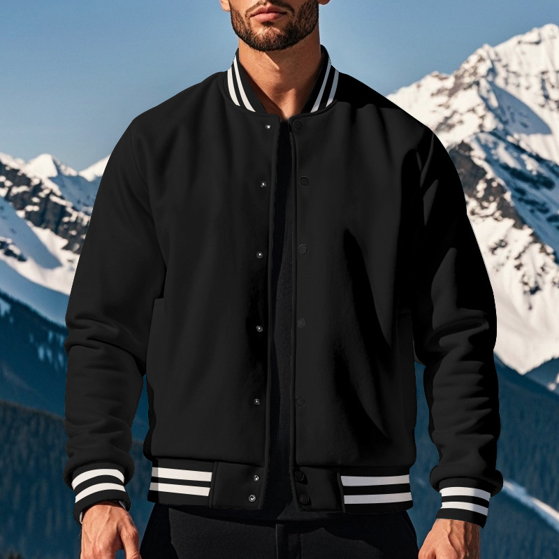 Neron | Heren Varsity-jas – Casual bomberjack met fleecevoering, streetwear, windbestendig