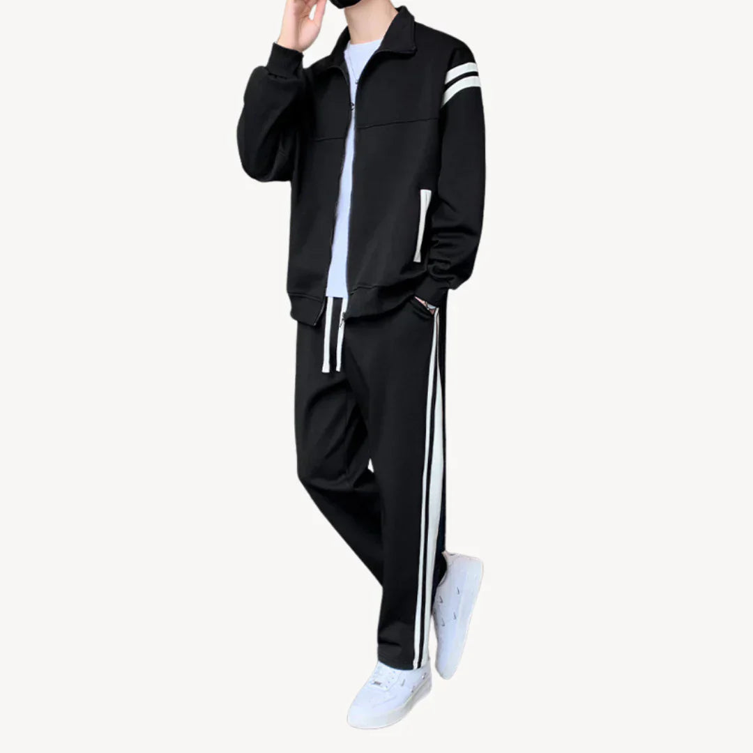 Mavren | Katoenen trainingspak voor heren – Casual jasje en joggingbroek voor sport