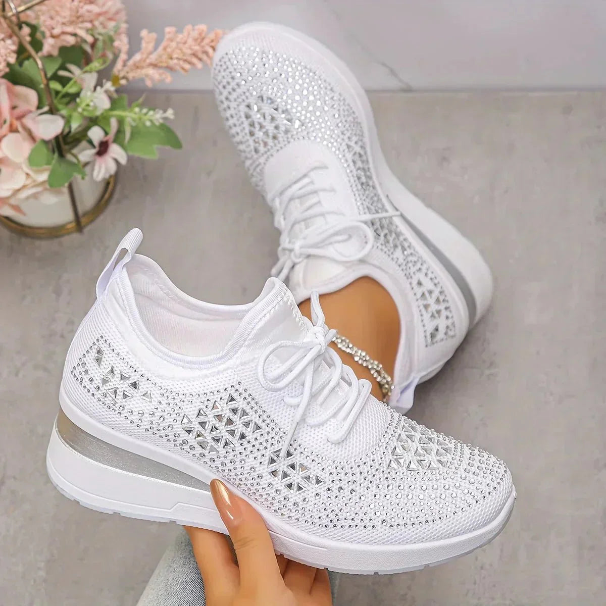 Jolivra | Dames Ergonomische Comfortsneakers – Lichtgewicht Ademend Trainingsschoenen