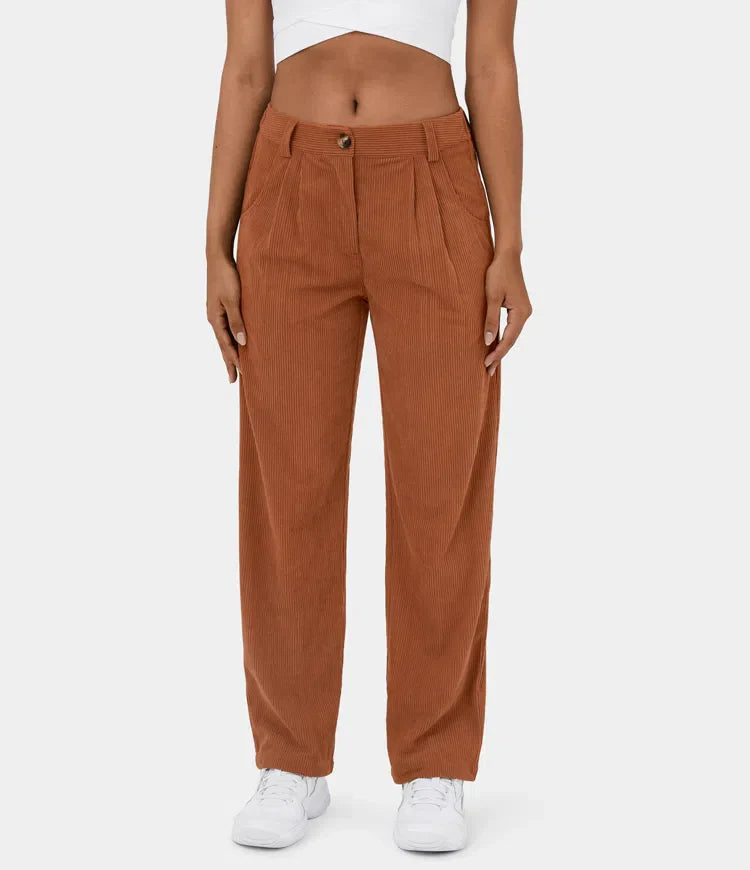 Judita | Corduroy broek met hoge taille voor dames - comfortabel, stijlvol en veelzijdig