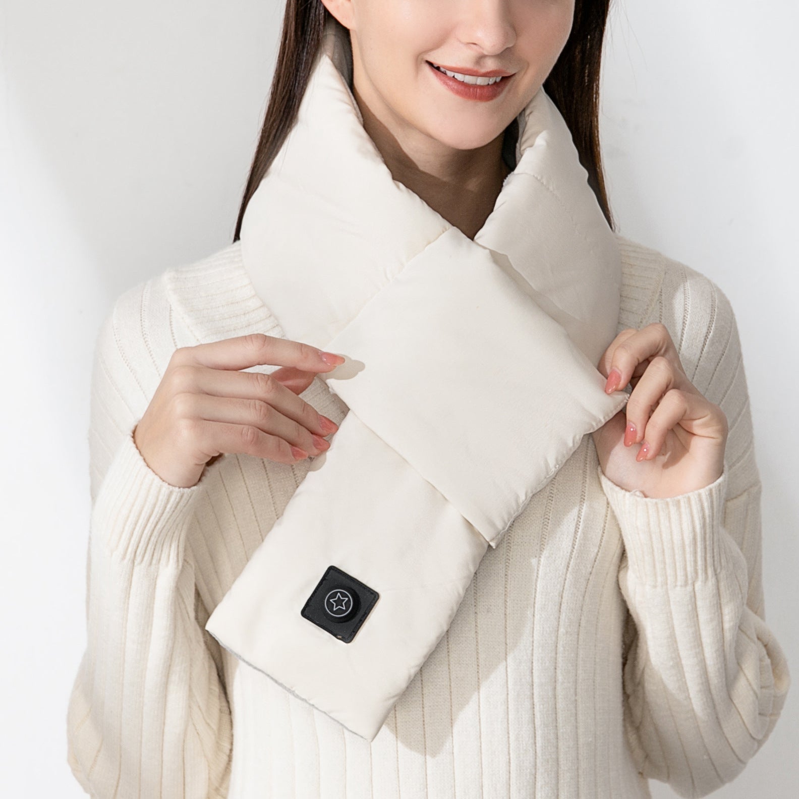 ThermaScarf | Écharpe chauffante électrique – Chauffe-cou rechargeable par USB, écharpe douce pour l'hiver
