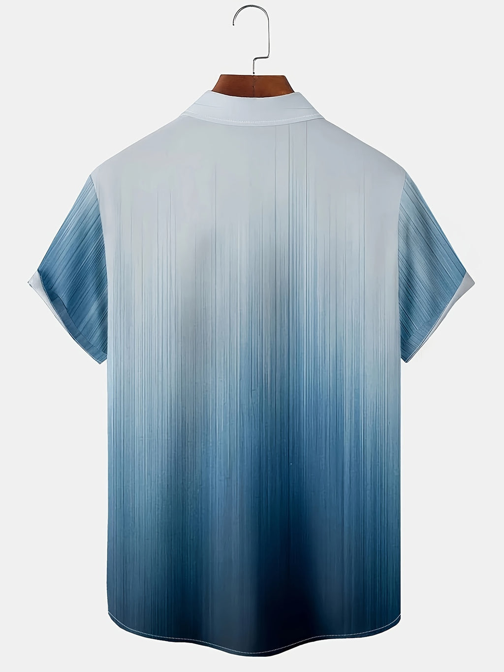 Arno | Heren gradient shirt – korte mouwen overhemd met knopen