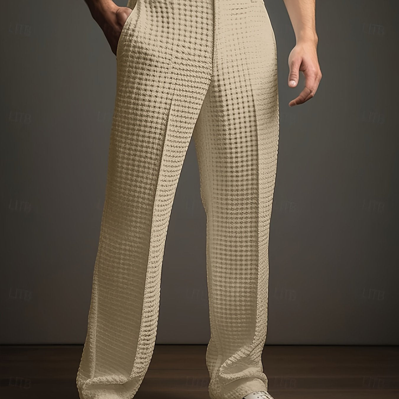 Uther | Herenbroek met rechte pijpen, smart casual – Comfortabele kantoorbroek