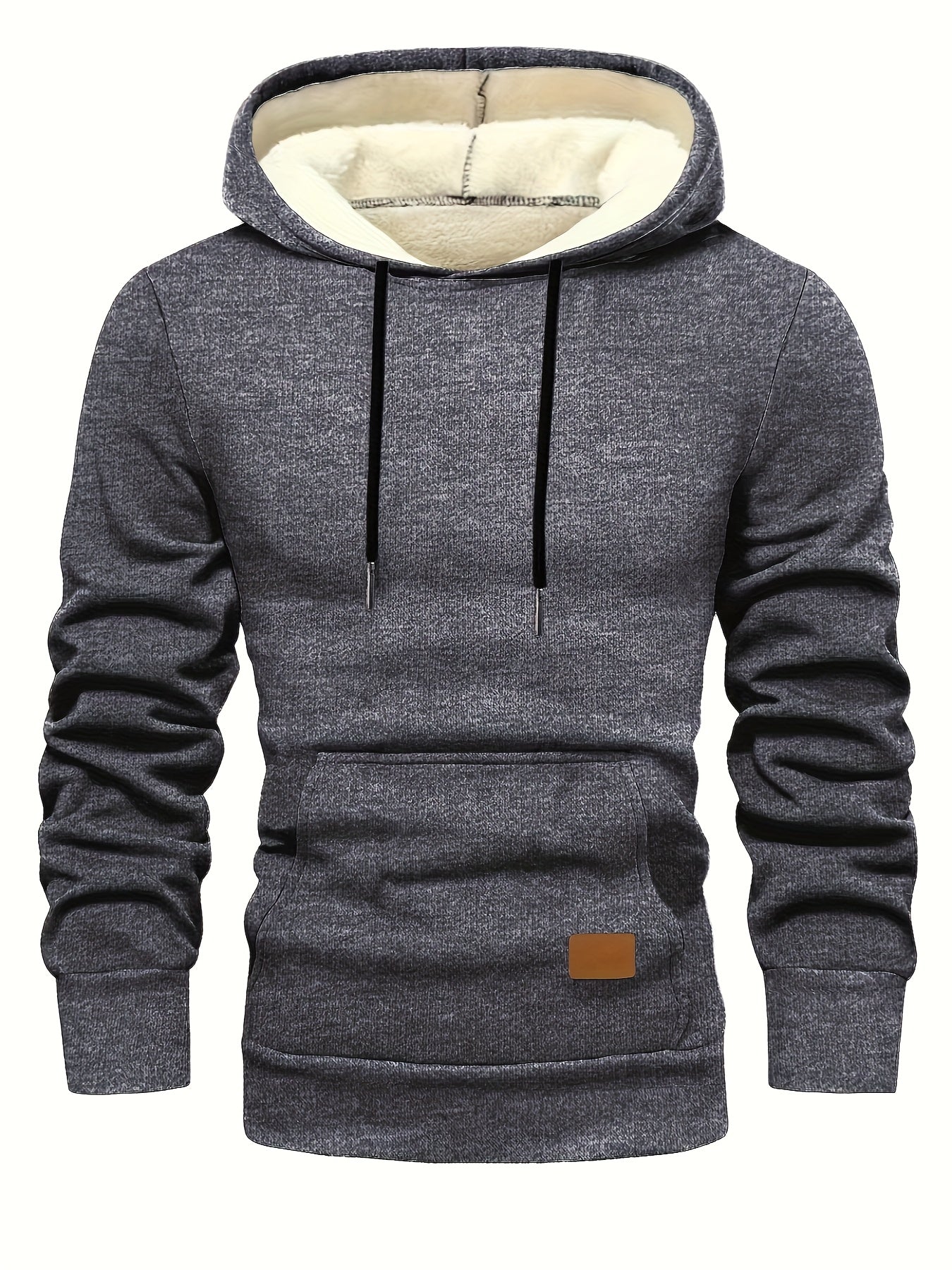 Xystus | Sweat à capuche homme doublé polaire – Pull d'hiver chaud avec capuche et cordon de serrage
