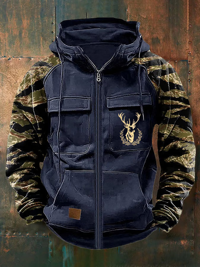 Tilden | Tactische hoodie met ritssluiting voor heren, met praktische zakken, casual outdoor streetwear