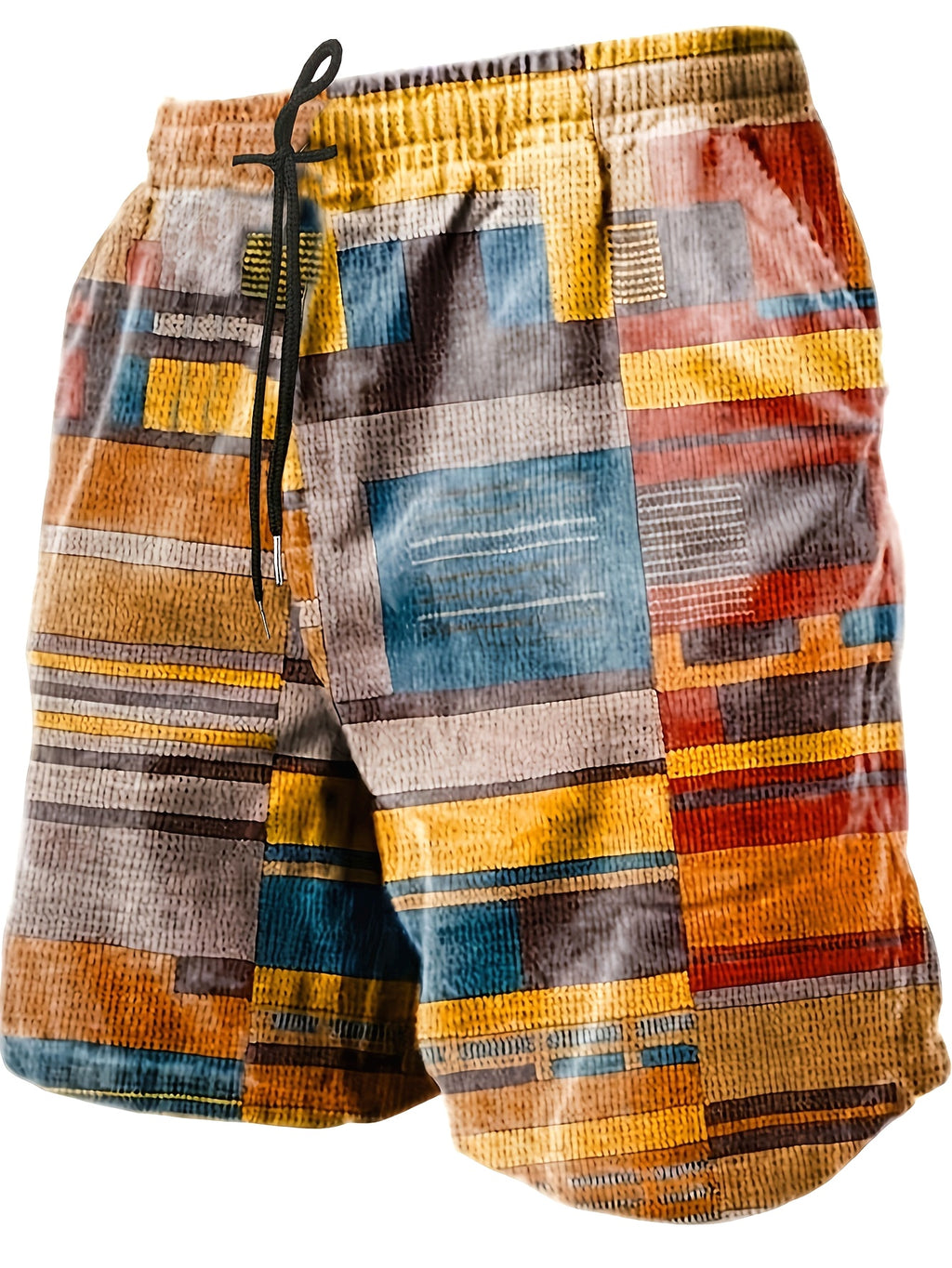 Caelix | Heren Casual Patchwork Print Shorts – Lichtgewicht Zomer Strand- & Kampeershorts