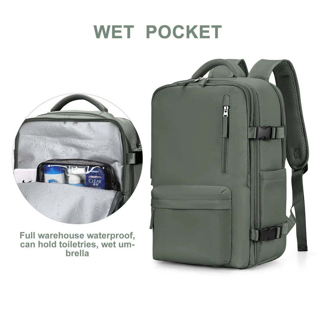 TrailMax | Wasserdichter Reiserucksack mit großem Fassungsvermögen – Wander- und Outdoor-Tagesrucksack mit mehreren Fächern