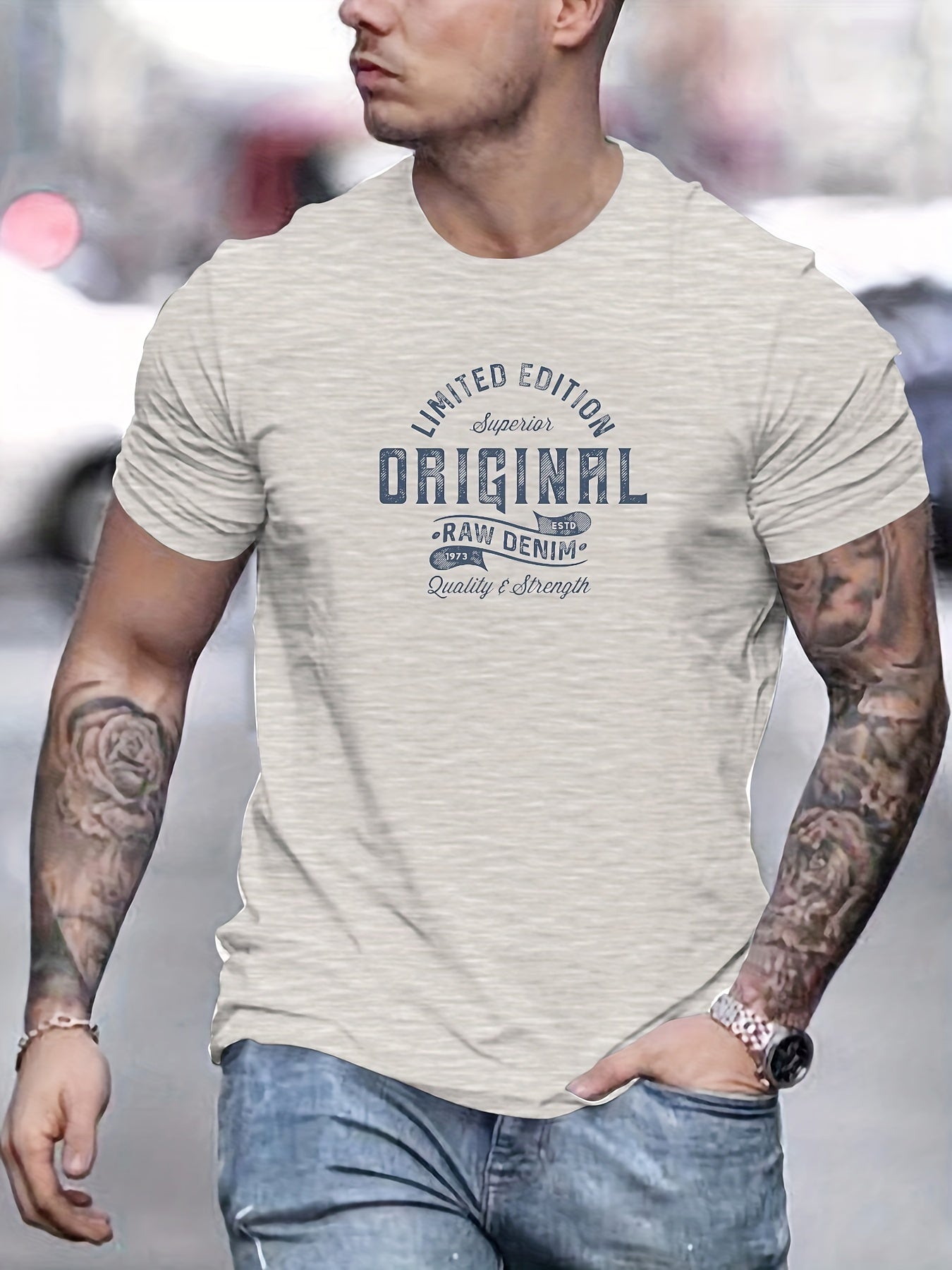 Xaver | T-shirt basique en coton pour homme - T-shirt décontracté à imprimé graphique, T-shirt d'été
