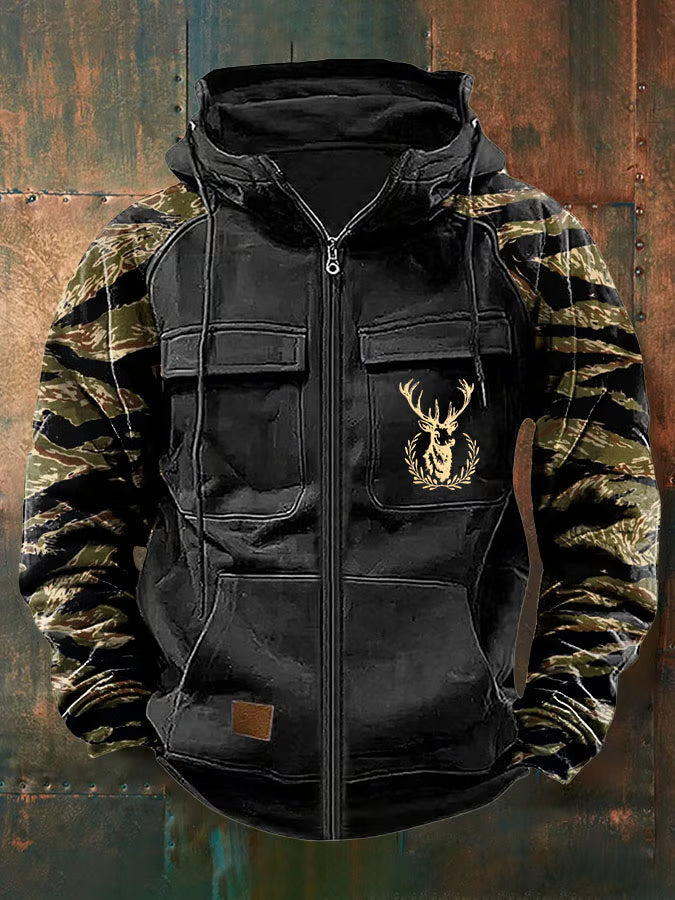 Tilden | Tactische hoodie met ritssluiting voor heren, met praktische zakken, casual outdoor streetwear