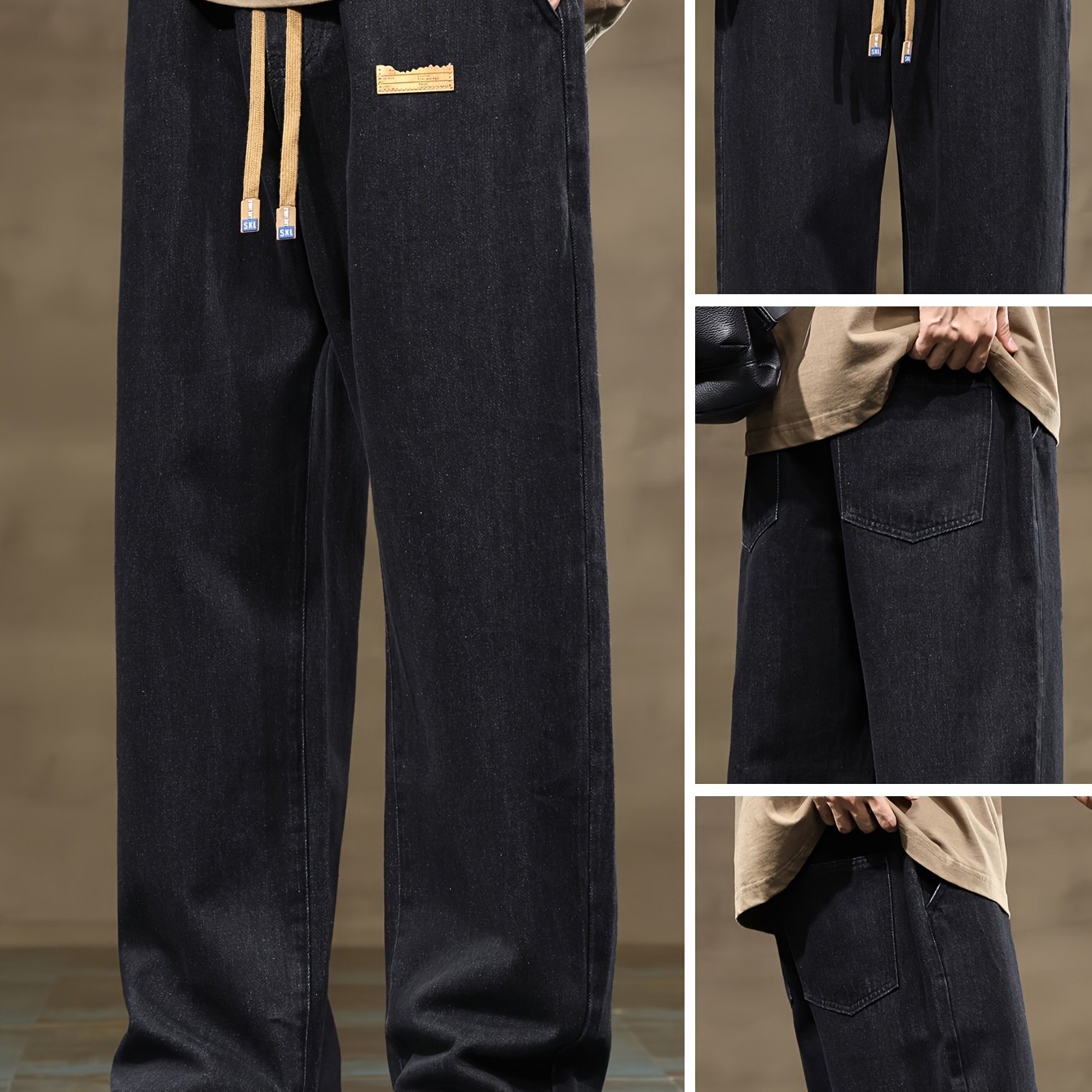 Thrynn | Lichtblauwe herenjeans in Koreaanse stijl – rechte pasvorm
