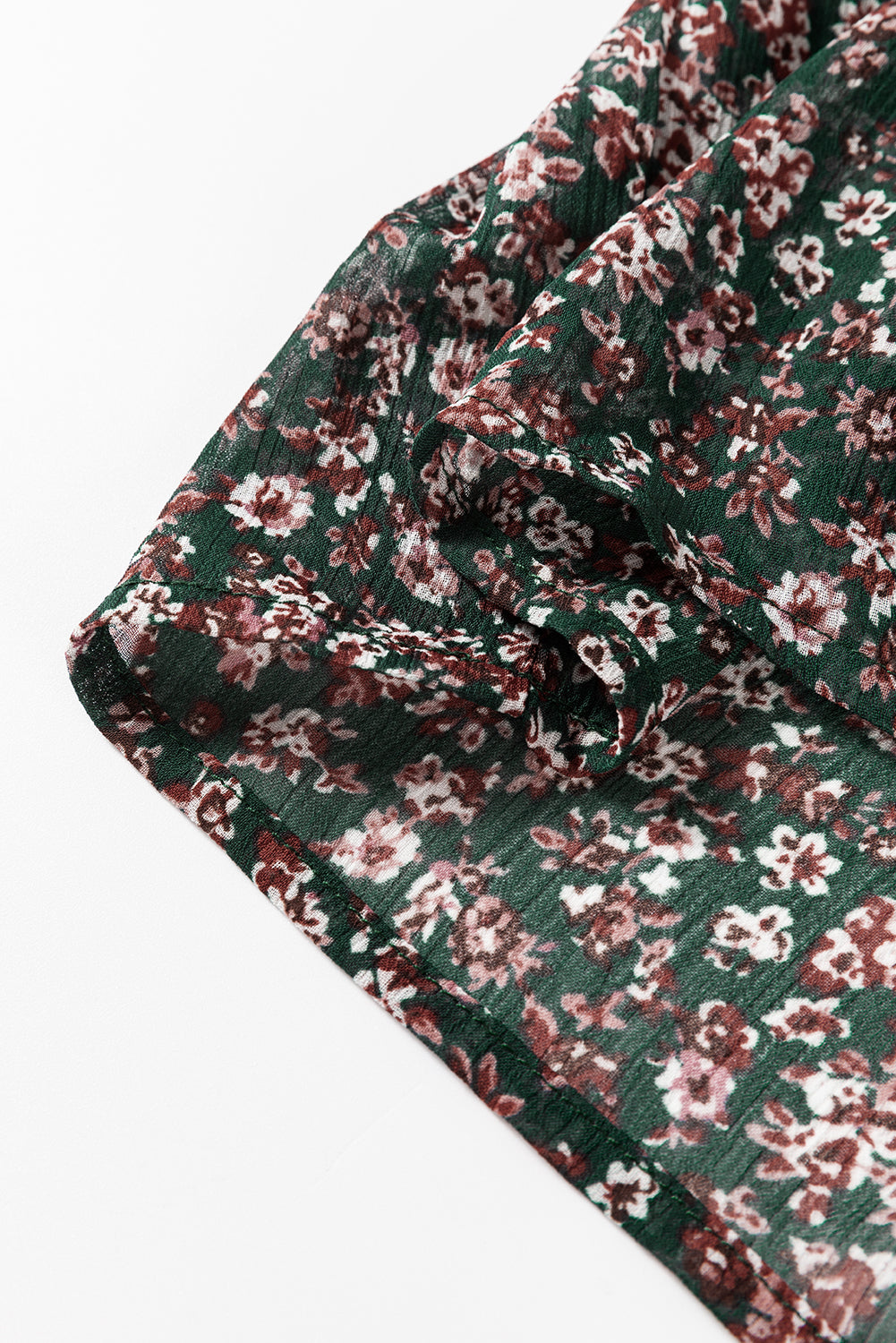 Isabella | Groene mini-jurk met bloemenprint – Sweetheart halslijn, gerimpelde rug, A-lijn pasvorm