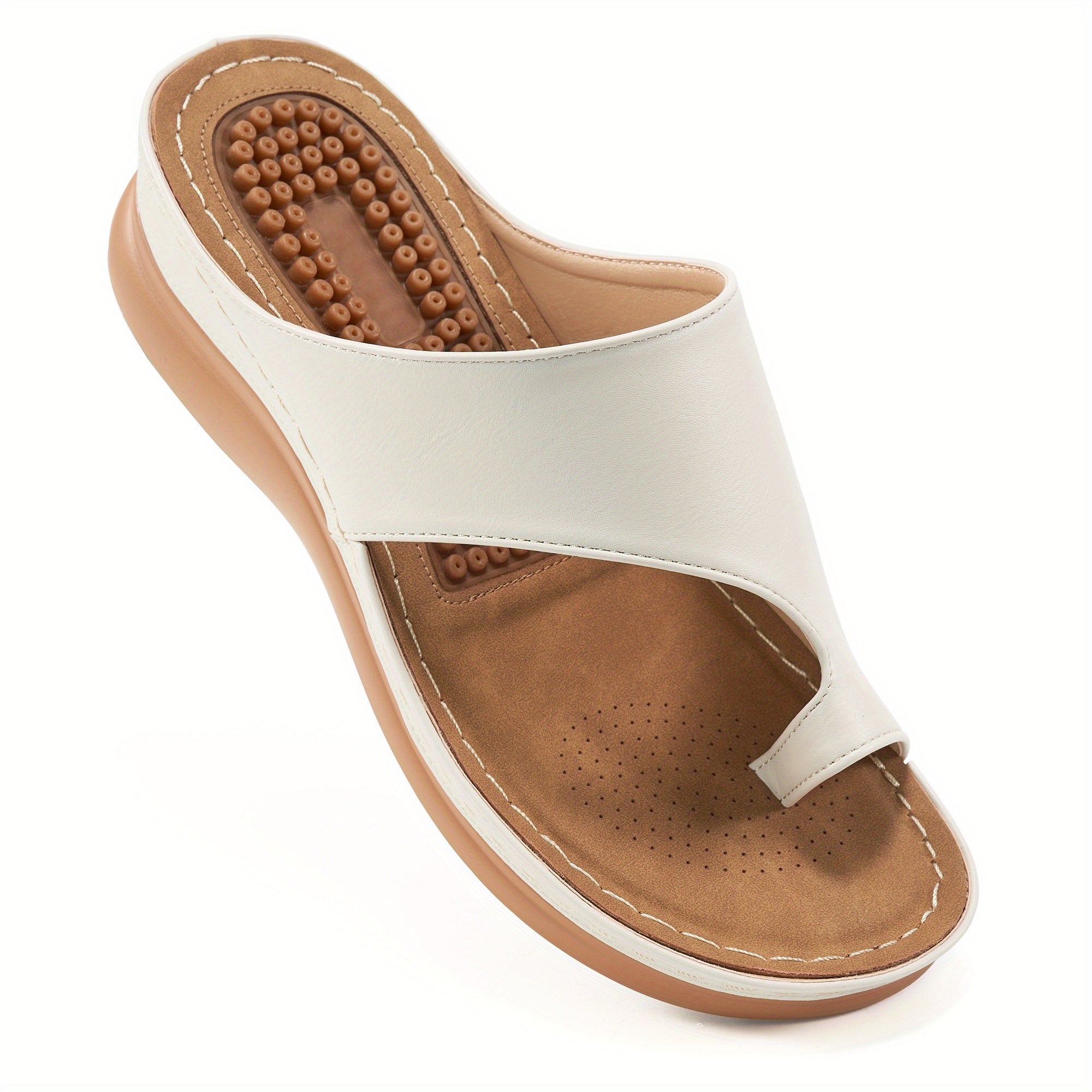 OrthoSlide | Pantoufles de massage orthopédiques pour femmes - Sandales avec soutien de la voûte plantaire