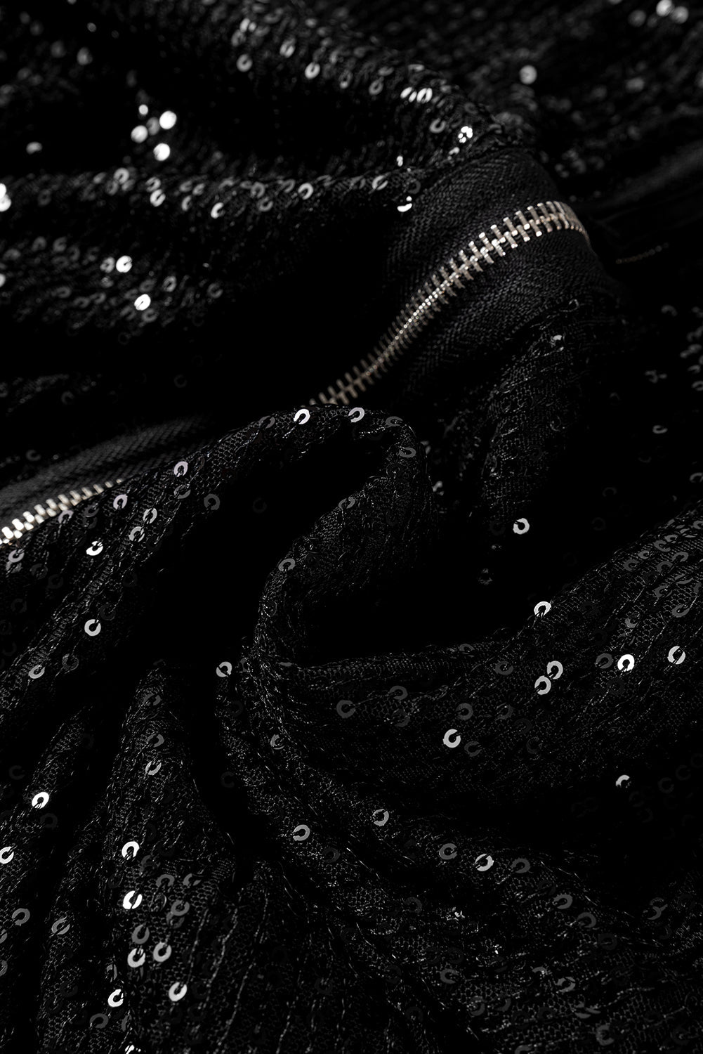 Vaesha | Veste élégante à sequins noirs - vêtement d'extérieur léger, idéal pour la superposition et le style automnal