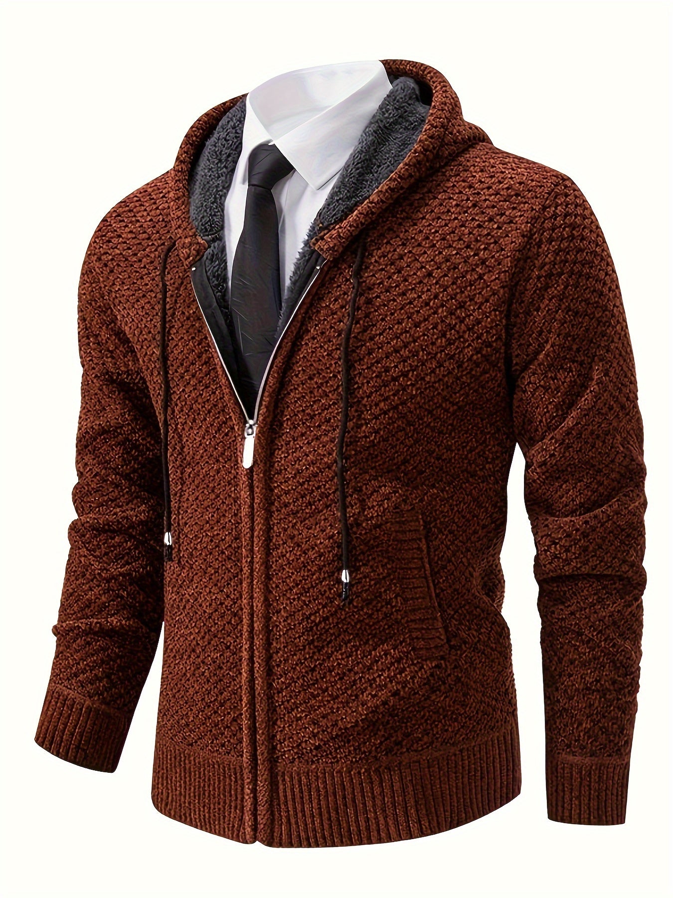 Diron | Casual vest met open voorkant – zachte chenille trui, lichtgewicht breisel, comfortabel om te combineren