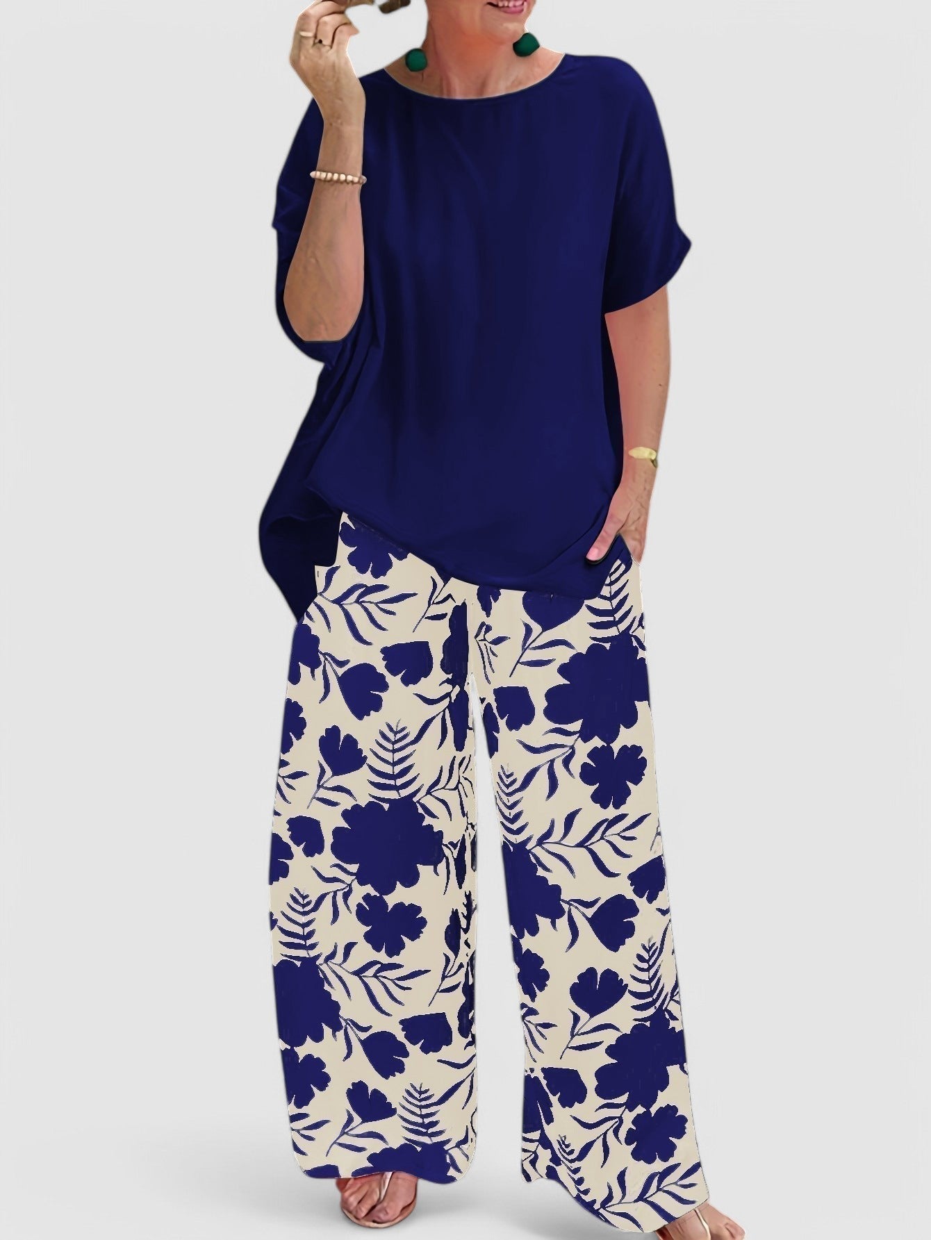 Lelyne | Tweedelige set met bloemenprint voor dames – Zomerse outfit