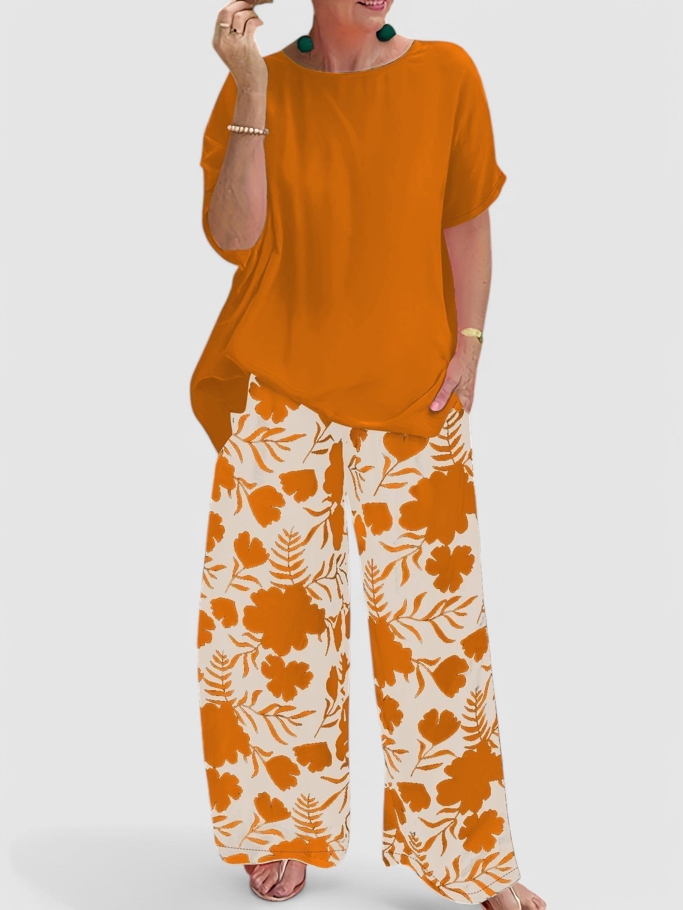 Lelyne | Tweedelige set met bloemenprint voor dames – Zomerse outfit