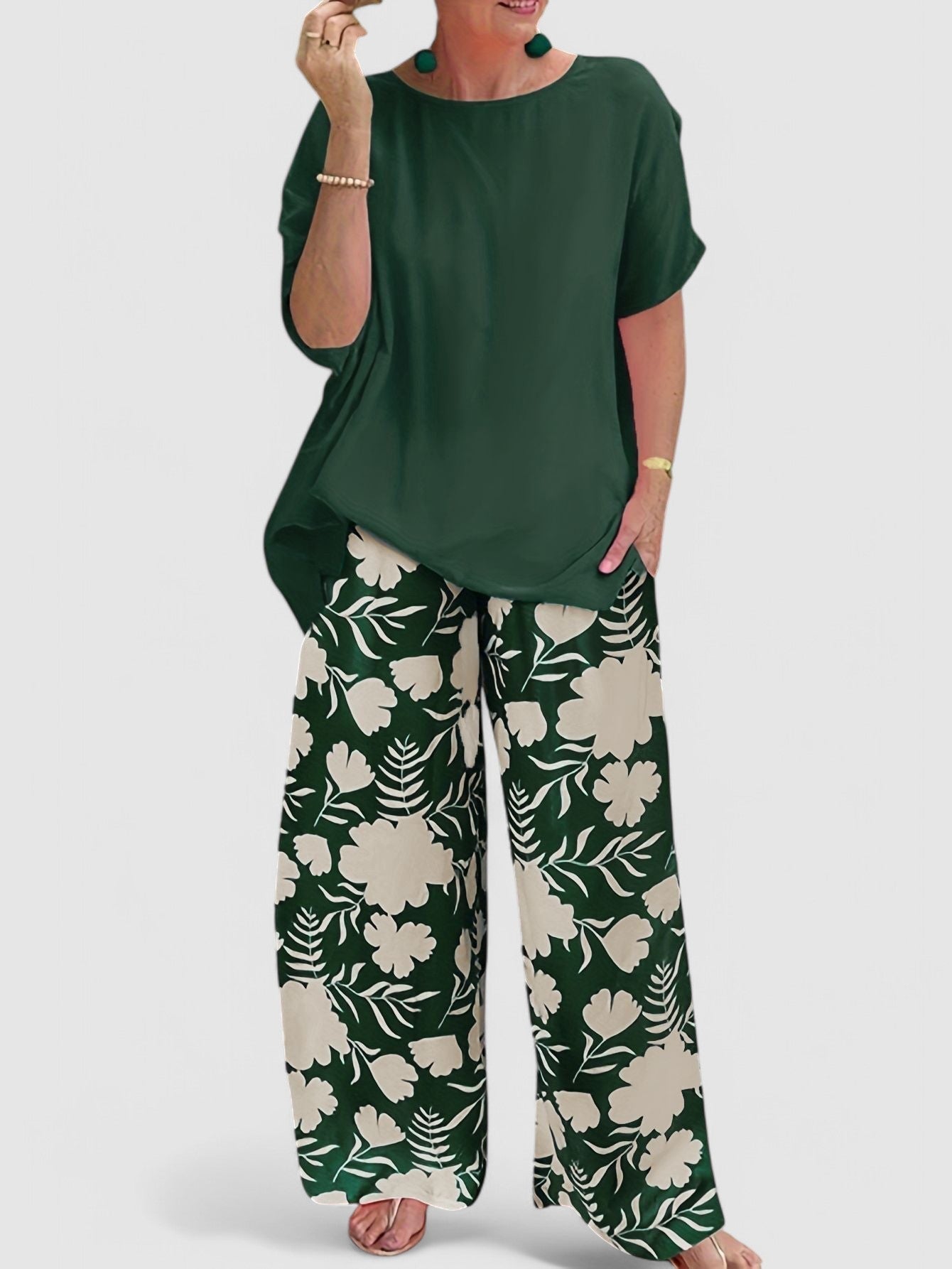 Lelyne | Tweedelige set met bloemenprint voor dames – Zomerse outfit