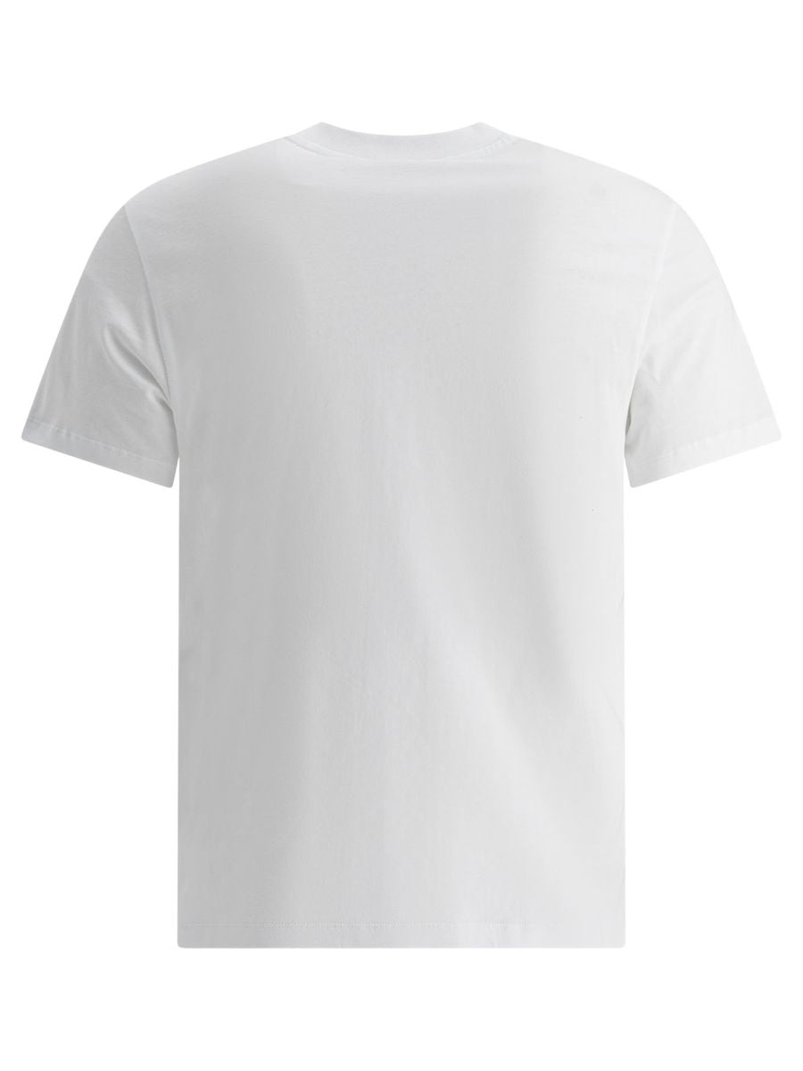 Ragnfrid | T-shirt homme en coton blanc - Coupe classique, broderie minimaliste