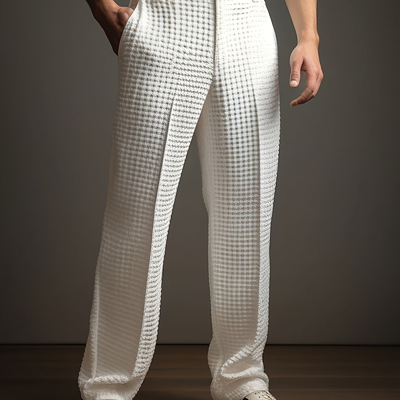 Uther | Herenbroek met rechte pijpen, smart casual – Comfortabele kantoorbroek
