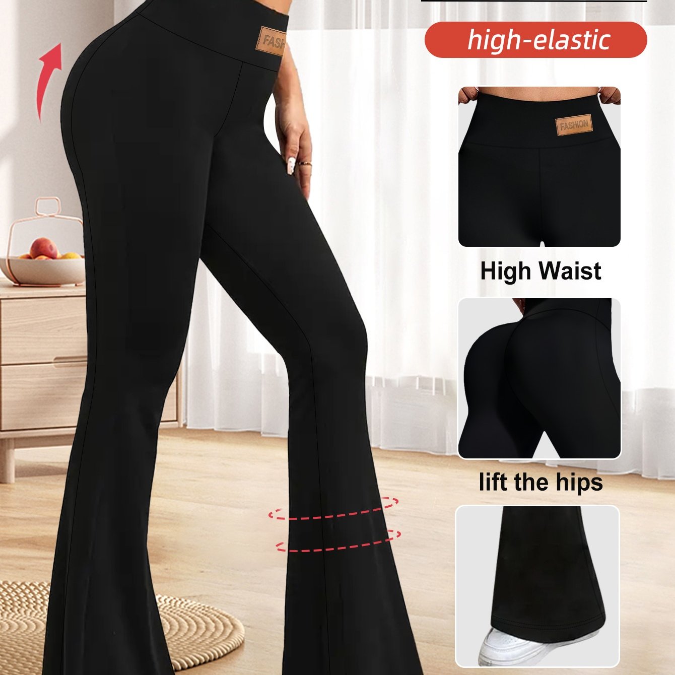 Raina | Uitlopende legging met hoge taille voor dames - Broek met buikcontrole