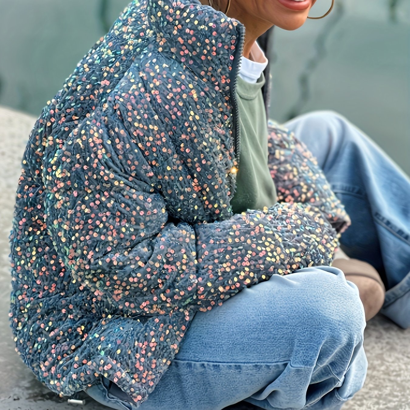 Vaelynn | Sparkling gewatteerde damesjas – Warme gewatteerde winterjas