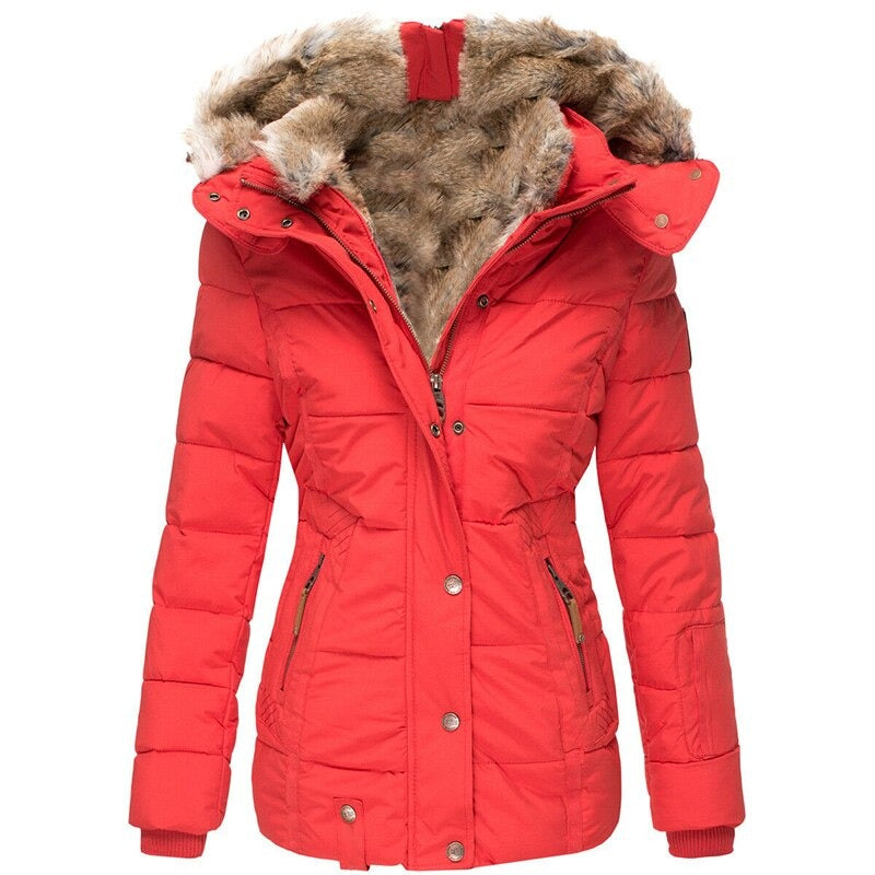 Britt | Manteau d'hiver chaud avec doublure en fourrure douce, isolant, élégant et protecteur