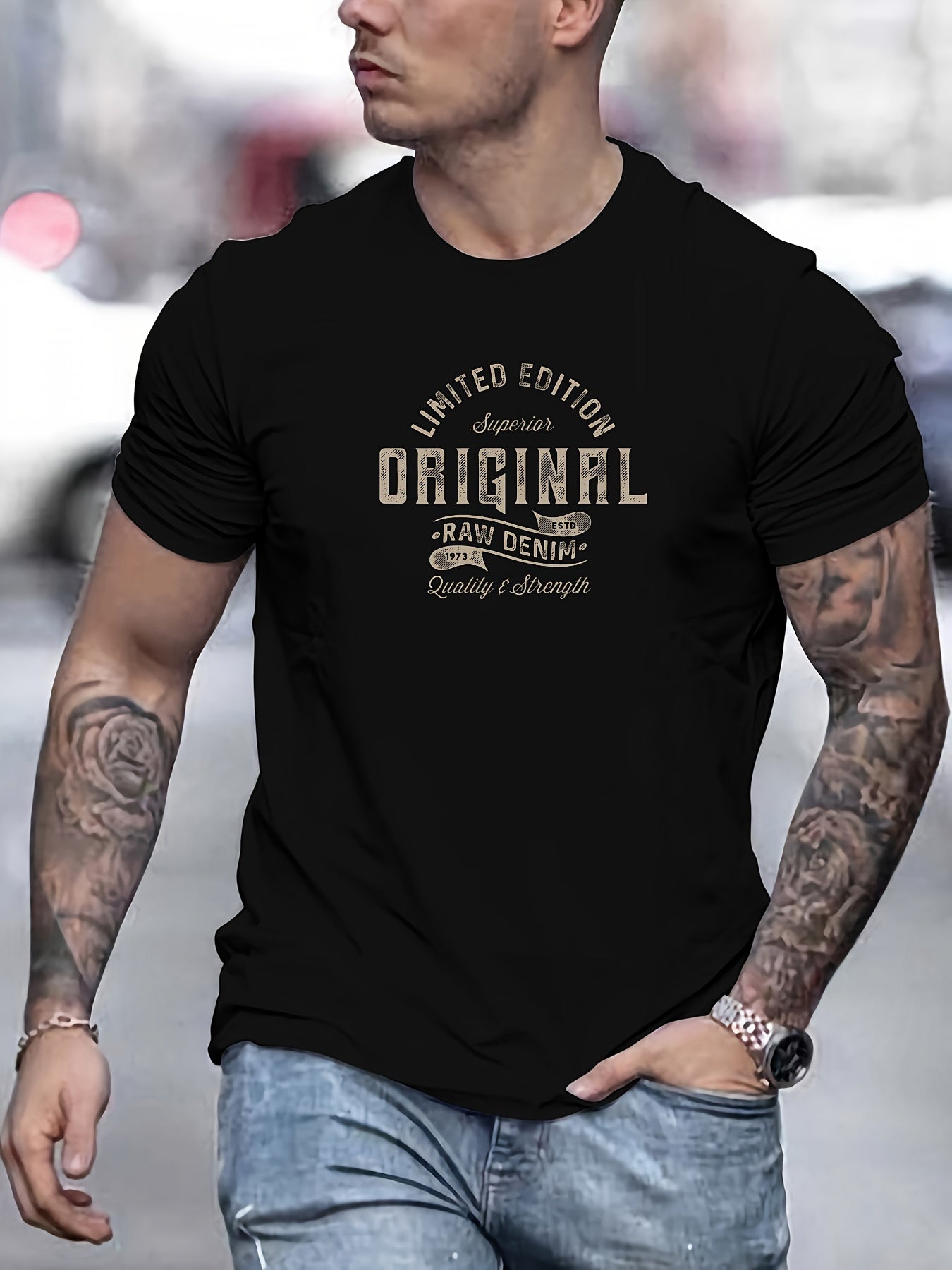Xaver | T-shirt basique en coton pour homme - T-shirt décontracté à imprimé graphique, T-shirt d'été